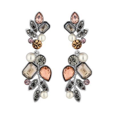 Designer multi stone drop earring